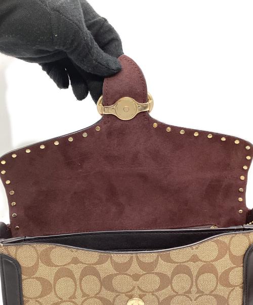 COACH（コーチ）COACH (コーチ) ハンドバッグ ブラウン×ブラックの古着・服飾アイテム