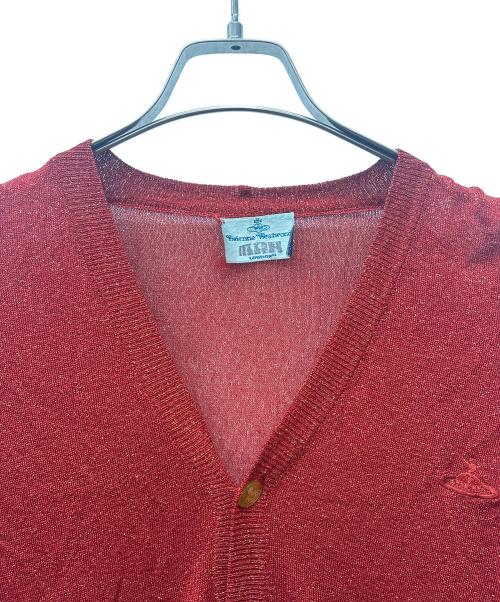 Vivienne Westwood man（ヴィヴィアン ウェストウッド マン）Vivienne Westwood man (ヴィヴィアン ウェストウッド マン) 薄手カーディガン レッド サイズ:Sの古着・服飾アイテム