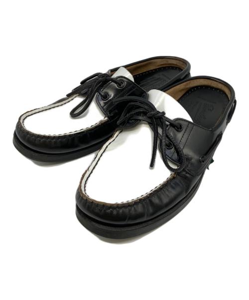PARABOOT（パラブーツ）PARABOOT (パラブーツ) UNITED ARROWS (ユナイテッドアローズ) ミュール ホワイト×ブラック サイズ:不明の古着・服飾アイテム