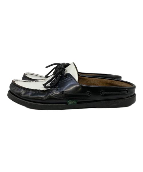 PARABOOT（パラブーツ）PARABOOT (パラブーツ) UNITED ARROWS (ユナイテッドアローズ) ミュール ホワイト×ブラック サイズ:不明の古着・服飾アイテム