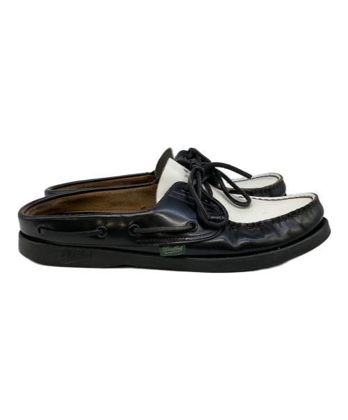 PARABOOT（パラブーツ）PARABOOT (パラブーツ) UNITED ARROWS (ユナイテッドアローズ) ミュール ホワイト×ブラック サイズ:不明の古着・服飾アイテム