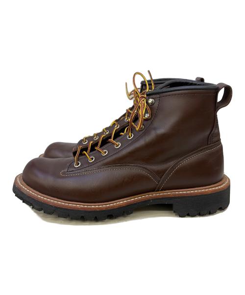RED WING（レッドウィング）RED WING (レッドウィング) ラインマンブーツ ブラウン サイズ:US8 1/2の古着・服飾アイテム