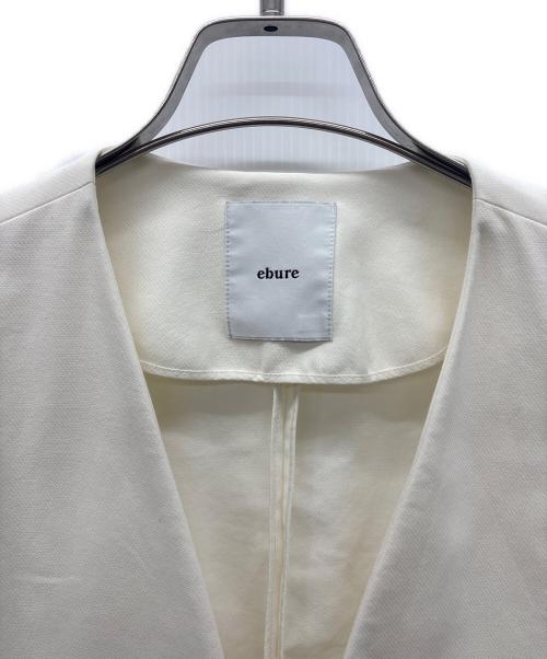 ebure（エブール）ebure (エブール) ノーカラージャケット アイボリー サイズ:36の古着・服飾アイテム