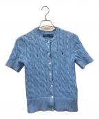 POLO RALPH LAURENポロ・ラルフローレン）の古着「半袖カーディガン」｜スカイブルー