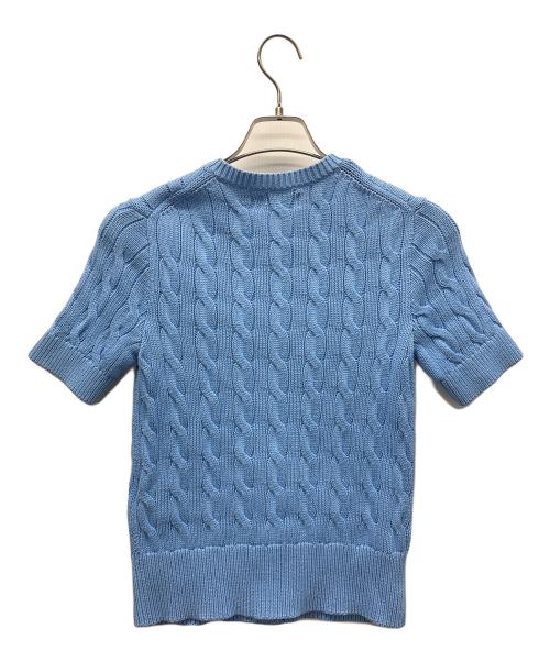 POLO RALPH LAUREN（ポロ・ラルフローレン）POLO RALPH LAUREN (ポロ・ラルフローレン) 半袖カーディガン スカイブルー サイズ:Sの古着・服飾アイテム
