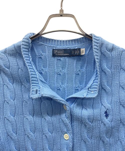 POLO RALPH LAUREN（ポロ・ラルフローレン）POLO RALPH LAUREN (ポロ・ラルフローレン) 半袖カーディガン スカイブルー サイズ:Sの古着・服飾アイテム