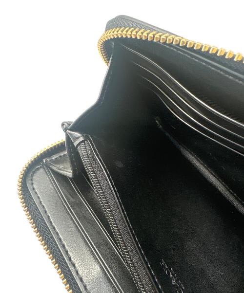 COACH（コーチ）COACH (コーチ) ラウンドファスナー財布 ベージュ×ブラックの古着・服飾アイテム