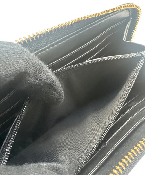 COACH（コーチ）COACH (コーチ) ラウンドファスナー財布 ベージュ×ブラックの古着・服飾アイテム
