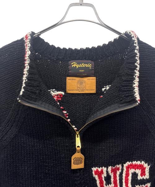 Hysteric Glamour（ヒステリックグラマー）Hysteric Glamour (ヒステリックグラマー) ジップカーディガン ブラック×レッド サイズ:Sの古着・服飾アイテム