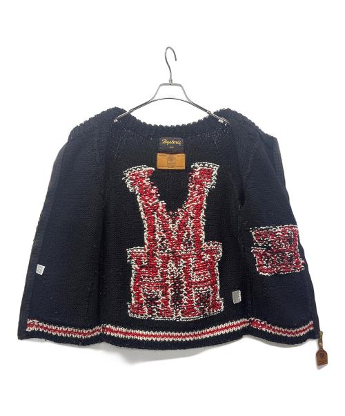 Hysteric Glamour（ヒステリックグラマー）Hysteric Glamour (ヒステリックグラマー) ジップカーディガン ブラック×レッド サイズ:Sの古着・服飾アイテム