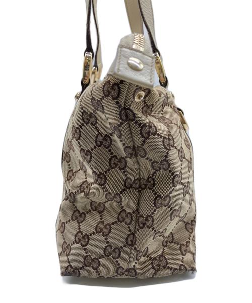 GUCCI（グッチ）GUCCI (グッチ) トートバッグ ブラウン×ベージュの古着・服飾アイテム
