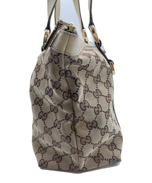 GUCCI（グッチ）GUCCI (グッチ) トートバッグ ブラウン×ベージュの古着・服飾アイテム