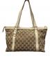 GUCCI (グッチ) トートバッグ ブラウン×ベージュ：15000円