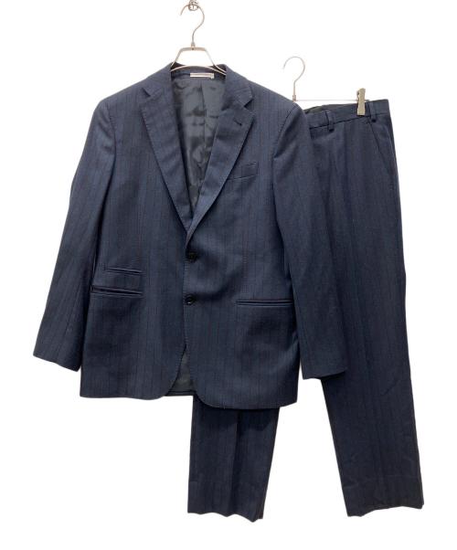ARMANI COLLEZIONI（アルマーニ コレツィオーニ）ARMANI COLLEZIONI (アルマーニ コレツィオーニ) セットアップスーツ ネイビー×ブラウン サイズ:50の古着・服飾アイテム