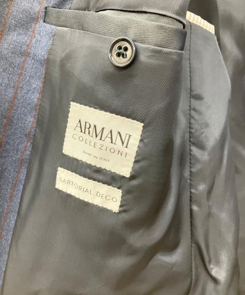 ARMANI COLLEZIONI（アルマーニ コレツィオーニ）ARMANI COLLEZIONI (アルマーニ コレツィオーニ) セットアップスーツ ネイビー×ブラウン サイズ:50の古着・服飾アイテム