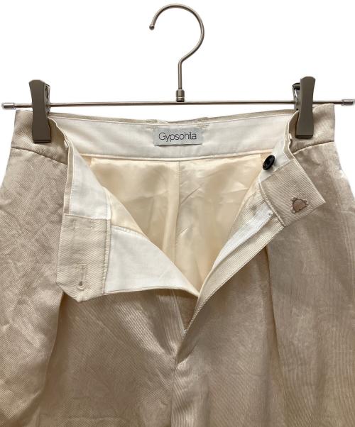 Gypsohila（ジプソフィア）Gypsohila (ジプソフィア) スラックス ゴールド サイズ:34の古着・服飾アイテム