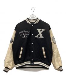 X-LARGE（エクストララージ）の古着「スタジャン」｜ブラック×アイボリー