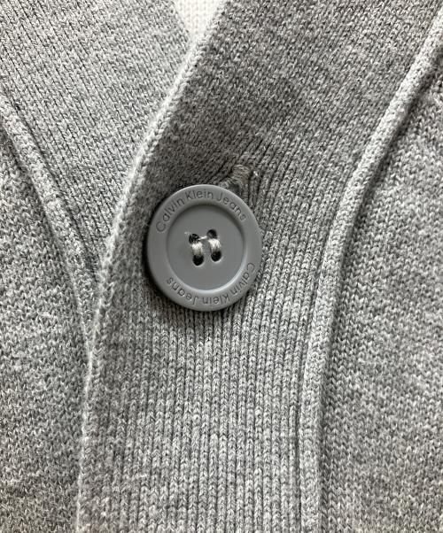 Calvin Klein Jeans（カルバンクラインジーンズ）Calvin Klein Jeans (カルバンクラインジーンズ) 厚手カーディガン グレー サイズ:Ｌの古着・服飾アイテム