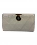 Cleliaクレリア）の古着「長財布」｜ベージュ×ゴールド