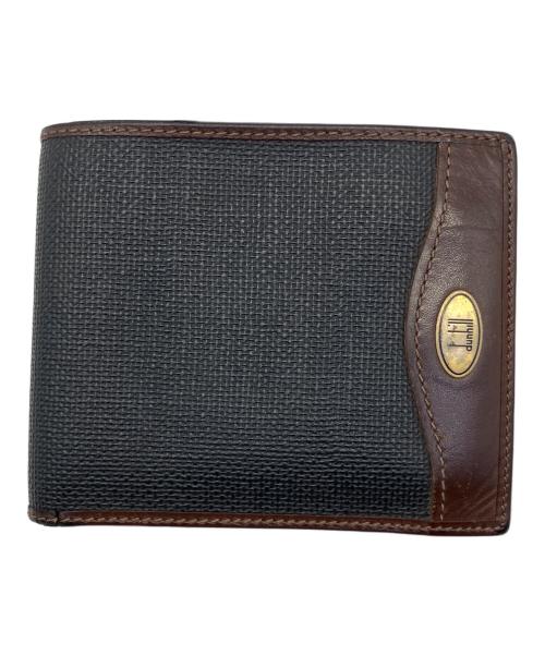 dunhill（ダンヒル）dunhill (ダンヒル) 2つ折り財布 ブラウン×グリーンの古着・服飾アイテム
