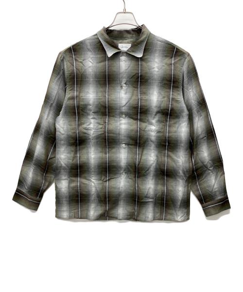 TOWN CRAFT（タウンクラフト）TOWN CRAFT (タウンクラフト) 60S OPEN COLLAR SHIRT グレー サイズ:LARGEの古着・服飾アイテム