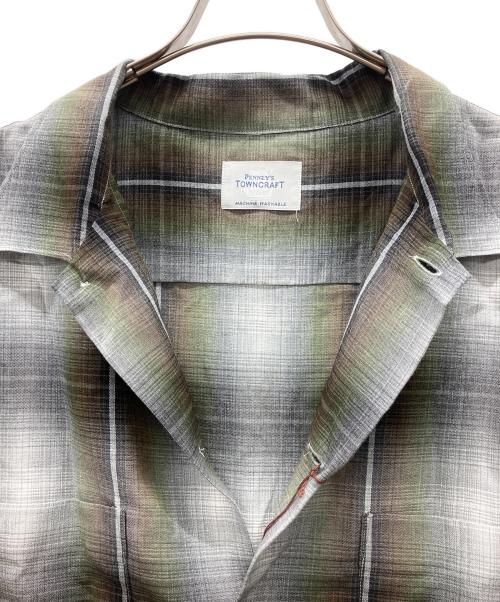 TOWN CRAFT（タウンクラフト）TOWN CRAFT (タウンクラフト) 60S OPEN COLLAR SHIRT グレー サイズ:LARGEの古着・服飾アイテム