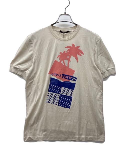 LOUIS VUITTON（ルイ ヴィトン）LOUIS VUITTON (ルイ ヴィトン) 半袖カットソー ピンク×ベージュ サイズ:Ｍの古着・服飾アイテム
