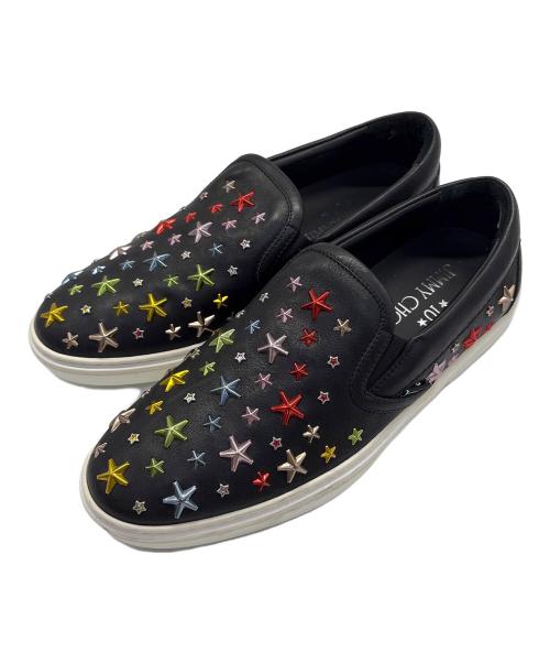 JIMMY CHOO（ジミーチュウ）JIMMY CHOO (ジミーチュウ) スリッポン ブラックマルチ サイズ:41の古着・服飾アイテム