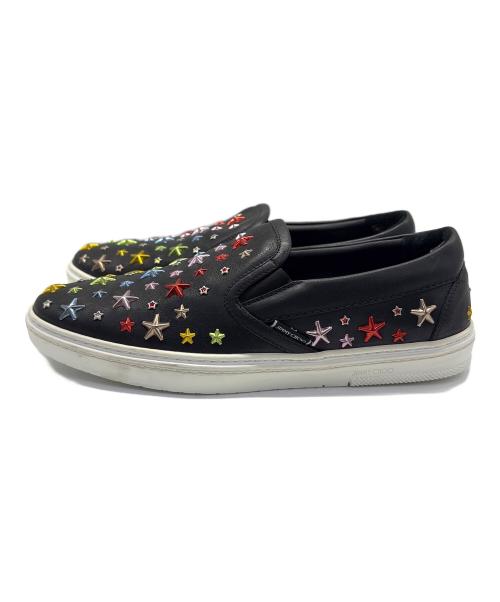 JIMMY CHOO（ジミーチュウ）JIMMY CHOO (ジミーチュウ) スリッポン ブラックマルチ サイズ:41の古着・服飾アイテム