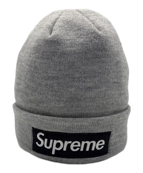 SUPREME（シュプリーム）SUPREME (シュプリーム) New Era (ニューエラ) ニット帽 グレー×ブラックの古着・服飾アイテム