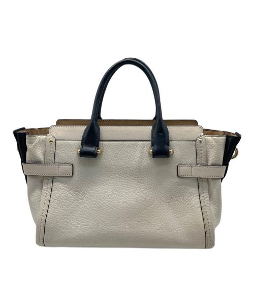 COACH（コーチ）COACH (コーチ) ハンドバッグ アイボリー×ブラックの古着・服飾アイテム