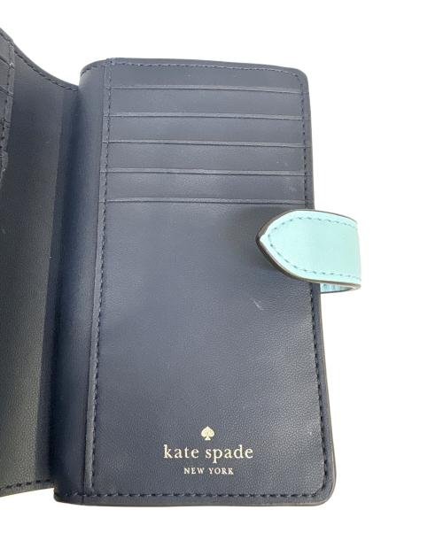 Kate Spade（ケイトスペード）Kate Spade (ケイトスペード) 2つ折り財布 スカイブルーの古着・服飾アイテム