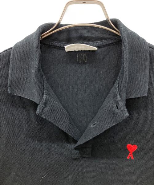 ami（アミ）ami (アミ) 半袖ポロシャツ ブラック×レッド サイズ:M　　　　　　　　の古着・服飾アイテム