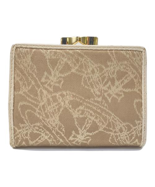 Vivienne Westwood（ヴィヴィアンウエストウッド）Vivienne Westwood (ヴィヴィアンウエストウッド) 3つ折り財布 ホワイト×ベージュの古着・服飾アイテム