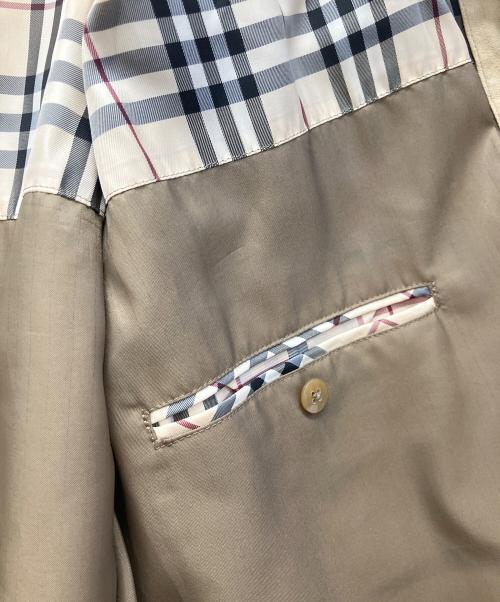 BURBERRY LONDON（バーバリーロンドン）BURBERRY LONDON (バーバリーロンドン) フェイクレザージャケット ベージュ サイズ:Lの古着・服飾アイテム