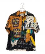 WACKO MARIA×Jean-Michel Basquiatワコマリア×ジャン ミシェル バスキア）の古着「アロハシャツ」｜オレンジ×ブラック