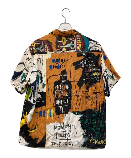 WACKO MARIA（ワコマリア）WACKO MARIA (ワコマリア) Jean-Michel Basquiat (ジャン ミシェル バスキア) アロハシャツ オレンジ×ブラック サイズ:Lの古着・服飾アイテム