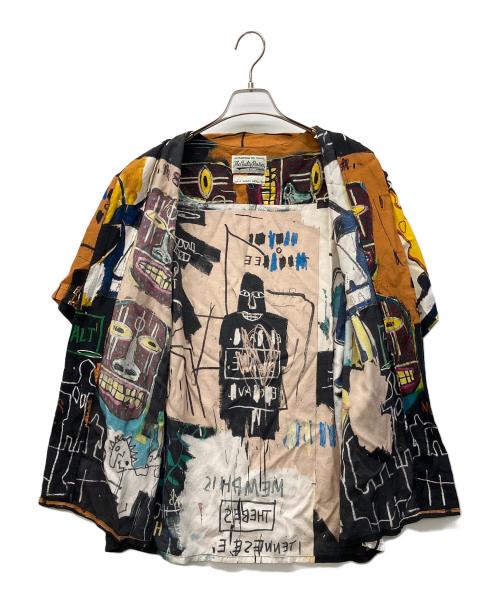 WACKO MARIA（ワコマリア）WACKO MARIA (ワコマリア) Jean-Michel Basquiat (ジャン ミシェル バスキア) アロハシャツ オレンジ×ブラック サイズ:Lの古着・服飾アイテム