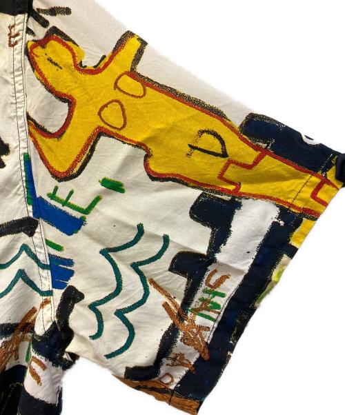 WACKO MARIA（ワコマリア）WACKO MARIA (ワコマリア) Jean-Michel Basquiat (ジャン ミシェル バスキア) アロハシャツ オレンジ×ブラック サイズ:Lの古着・服飾アイテム