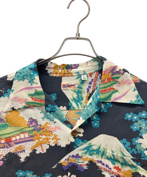 Sun Surf（サンサーフ）Sun Surf (サンサーフ) アロハシャツ グレー×ブルー サイズ:Lの古着・服飾アイテム