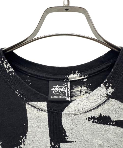stussy（ステューシー）stussy (ステューシー) 半袖カットソー ホワイト×ブラック サイズ:Lの古着・服飾アイテム