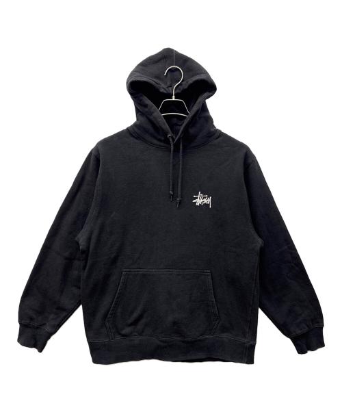 stussy（ステューシー）stussy (ステューシー) ロゴフーディ ブラック サイズ:Lの古着・服飾アイテム