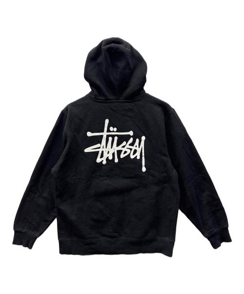 stussy（ステューシー）stussy (ステューシー) ロゴフーディ ブラック サイズ:Lの古着・服飾アイテム