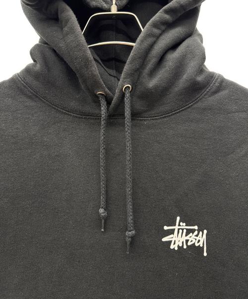 stussy（ステューシー）stussy (ステューシー) ロゴフーディ ブラック サイズ:Lの古着・服飾アイテム