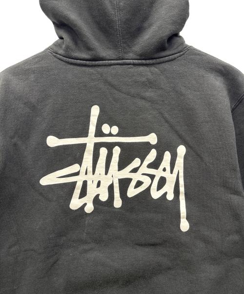 stussy（ステューシー）stussy (ステューシー) ロゴフーディ ブラック サイズ:Lの古着・服飾アイテム