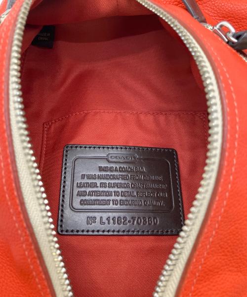 COACH（コーチ）COACH (コーチ) ボディーバッグ/トンプソン レザー スリング パック オレンジ×ブラウンの古着・服飾アイテム