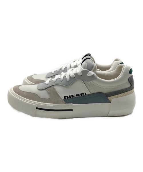 DIESEL（ディーゼル）DIESEL (ディーゼル) スニーカー ホワイト×グレー サイズ:26.5cmの古着・服飾アイテム