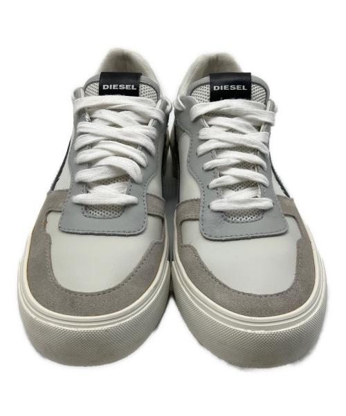 DIESEL（ディーゼル）DIESEL (ディーゼル) スニーカー ホワイト×グレー サイズ:26.5cmの古着・服飾アイテム