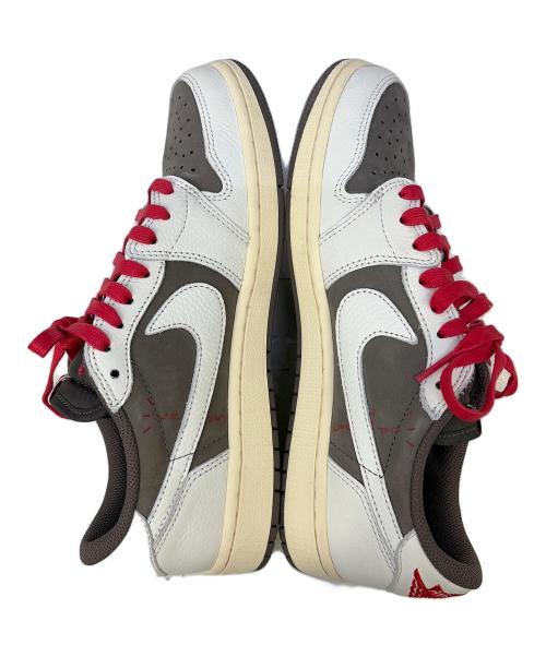 NIKE（ナイキ）NIKE (ナイキ) TRAVIS SCOTT (トラヴィススコット) スニーカー ホワイト×ベージュ×グレー サイズ:27cmの古着・服飾アイテム