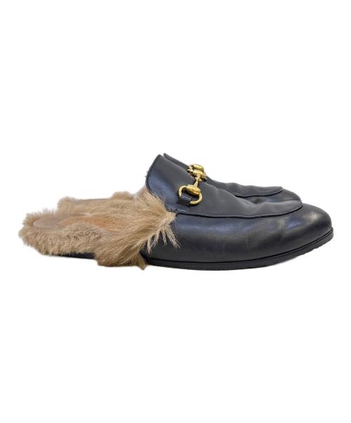 GUCCI（グッチ）GUCCI (グッチ) ホースビットローファー ブラック×ベージュ サイズ:8の古着・服飾アイテム